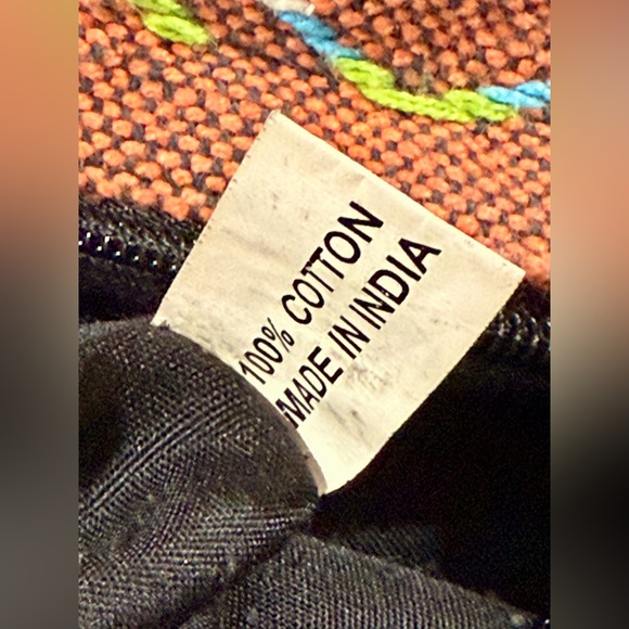 Brown Bohemian Backpack with Southwestern Pattern Made in India - Picture 10 of 11